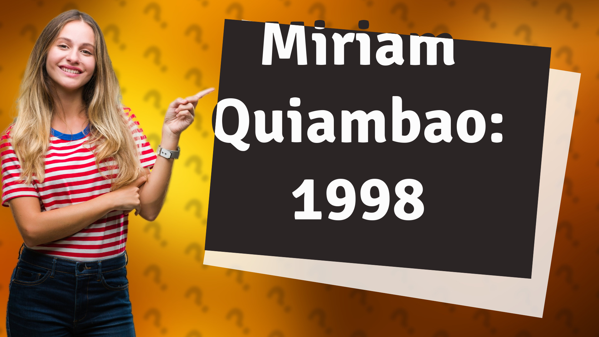 Miriam Quiambao: 1998