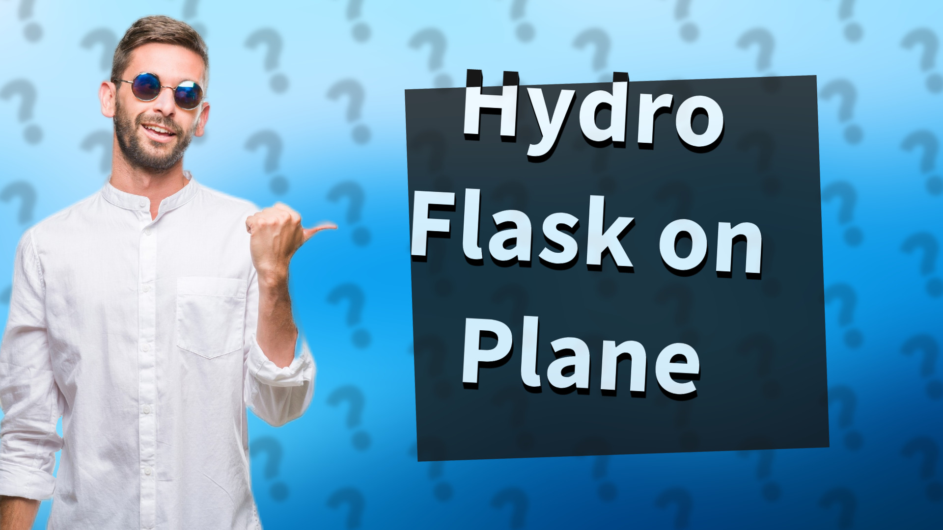 Hydro Flask on Plane