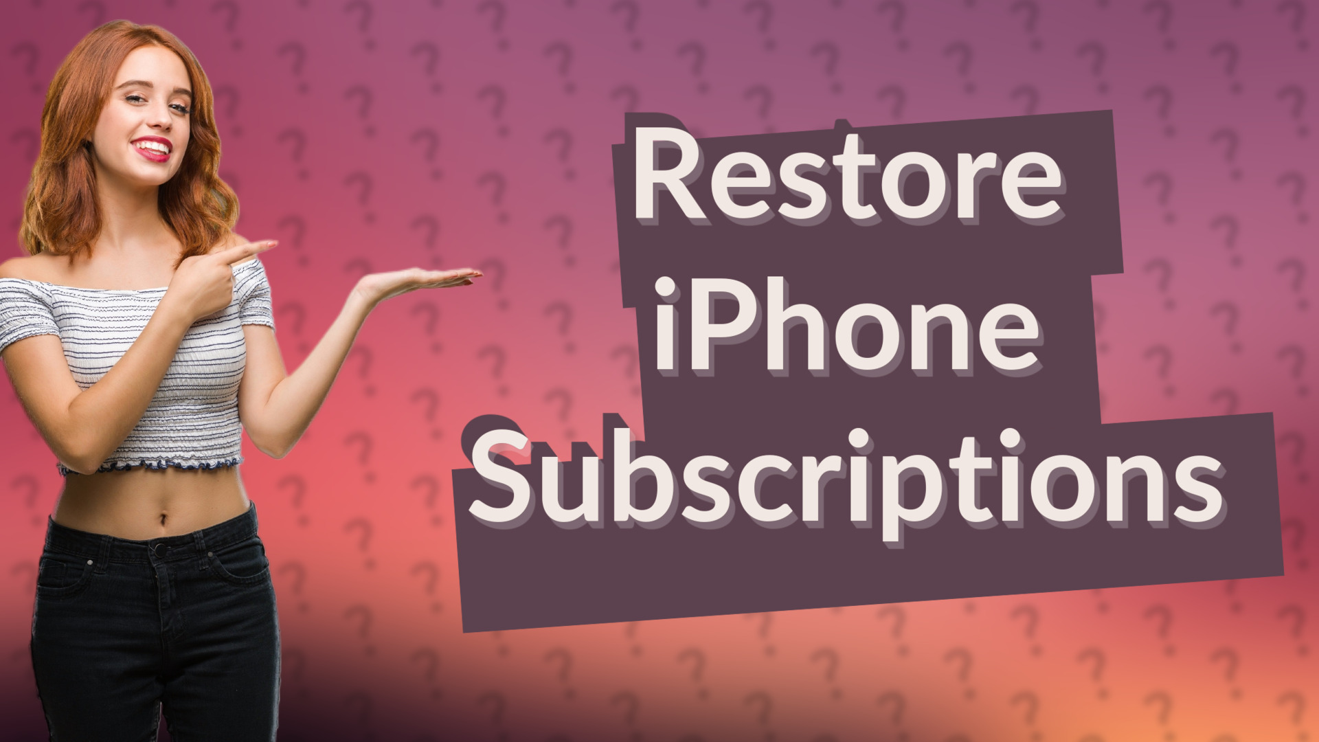 Restore iPhone Subscriptions
