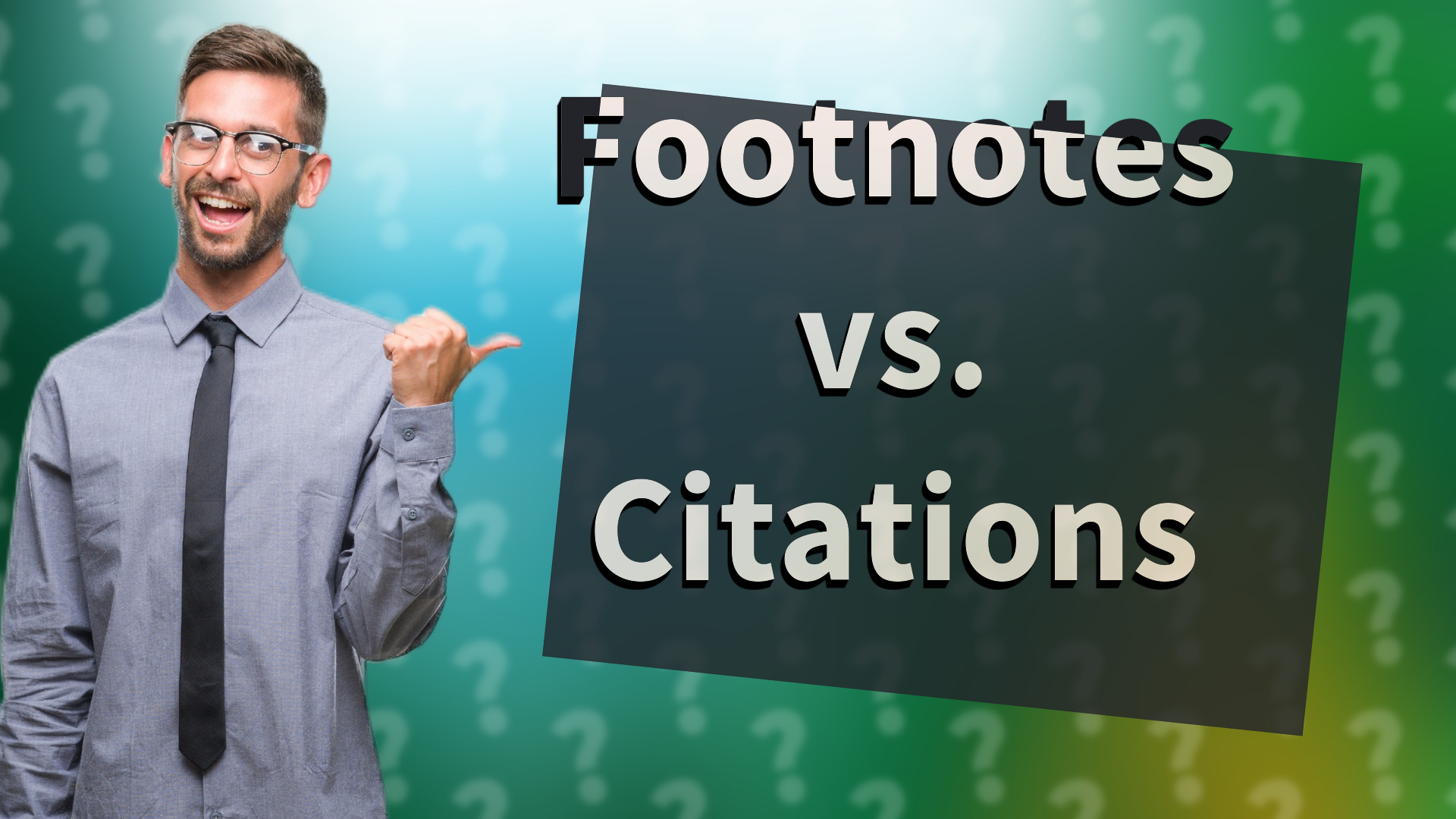 Footnotes vs. Citations