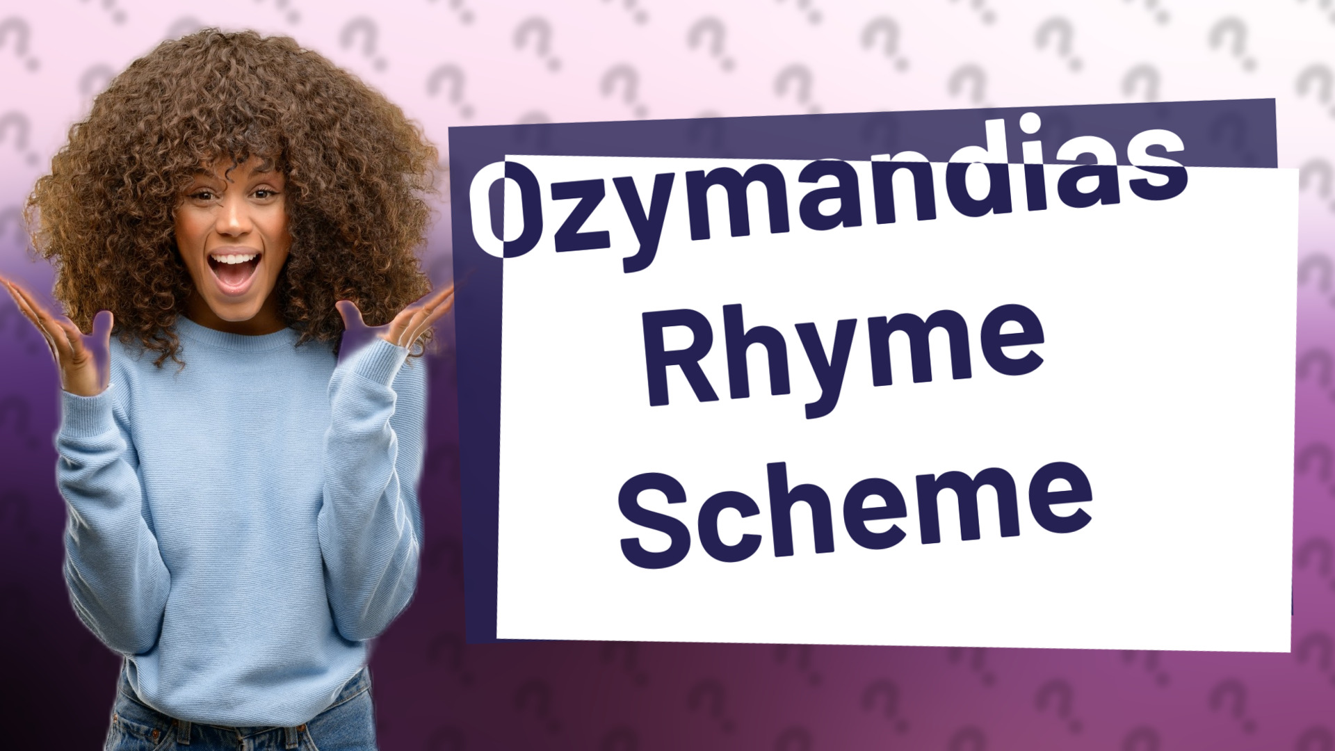 Ozymandias Rhyme Scheme