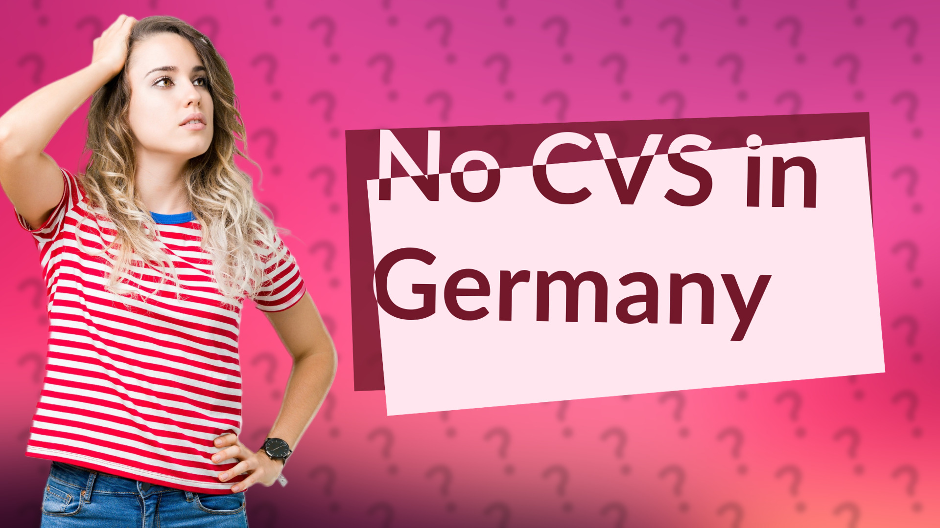 No CVS in Germany