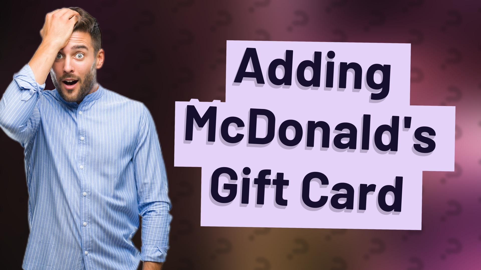 Adding McDonald's Gift Card