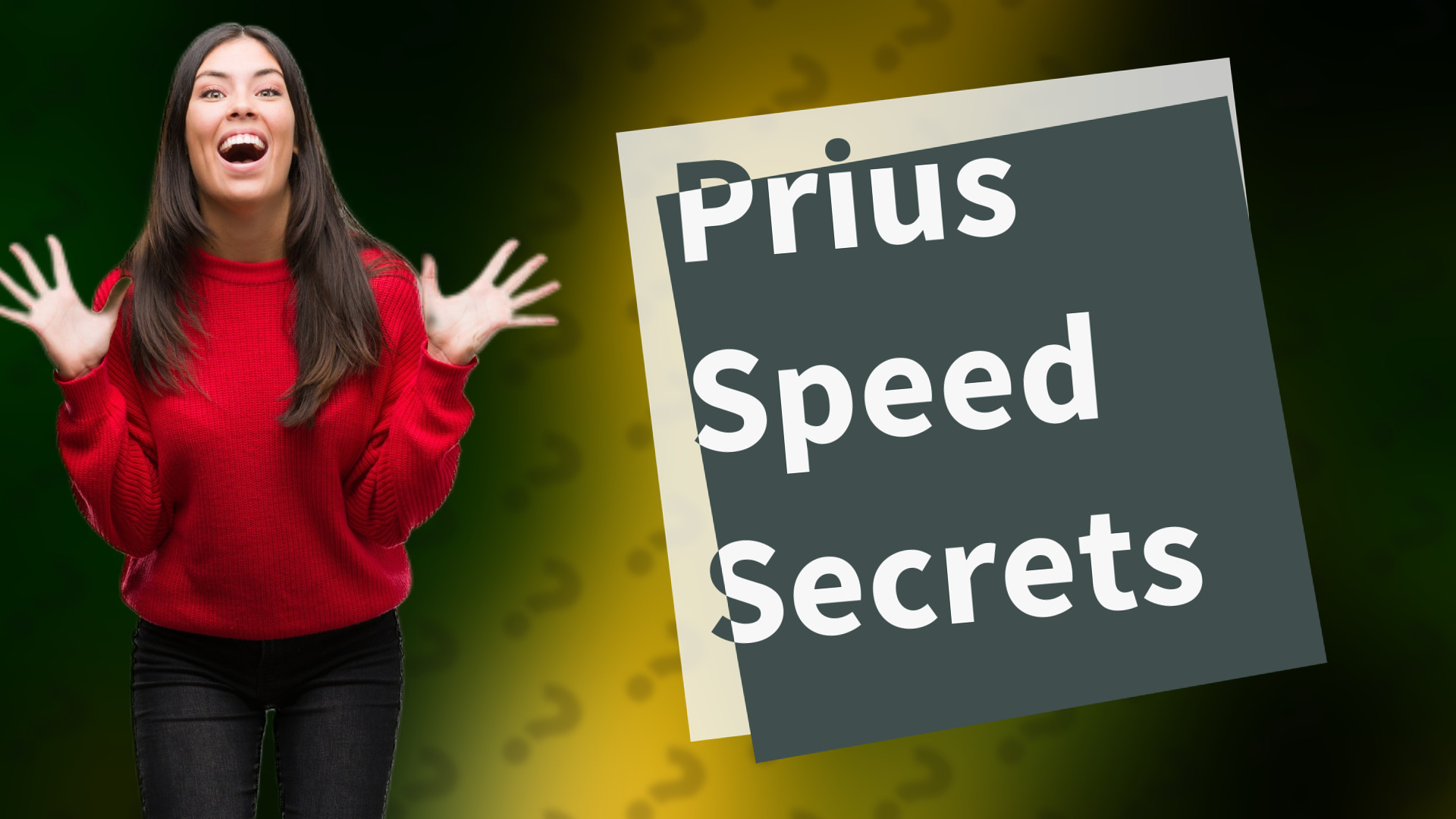 Prius Speed Secrets