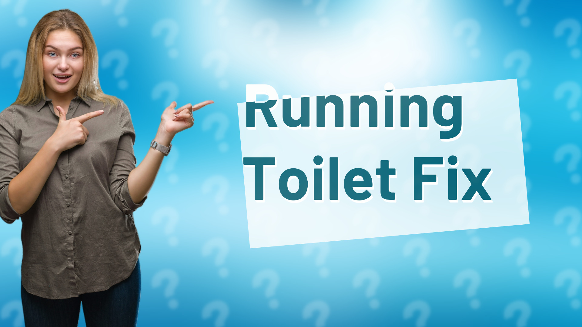 Running Toilet Fix