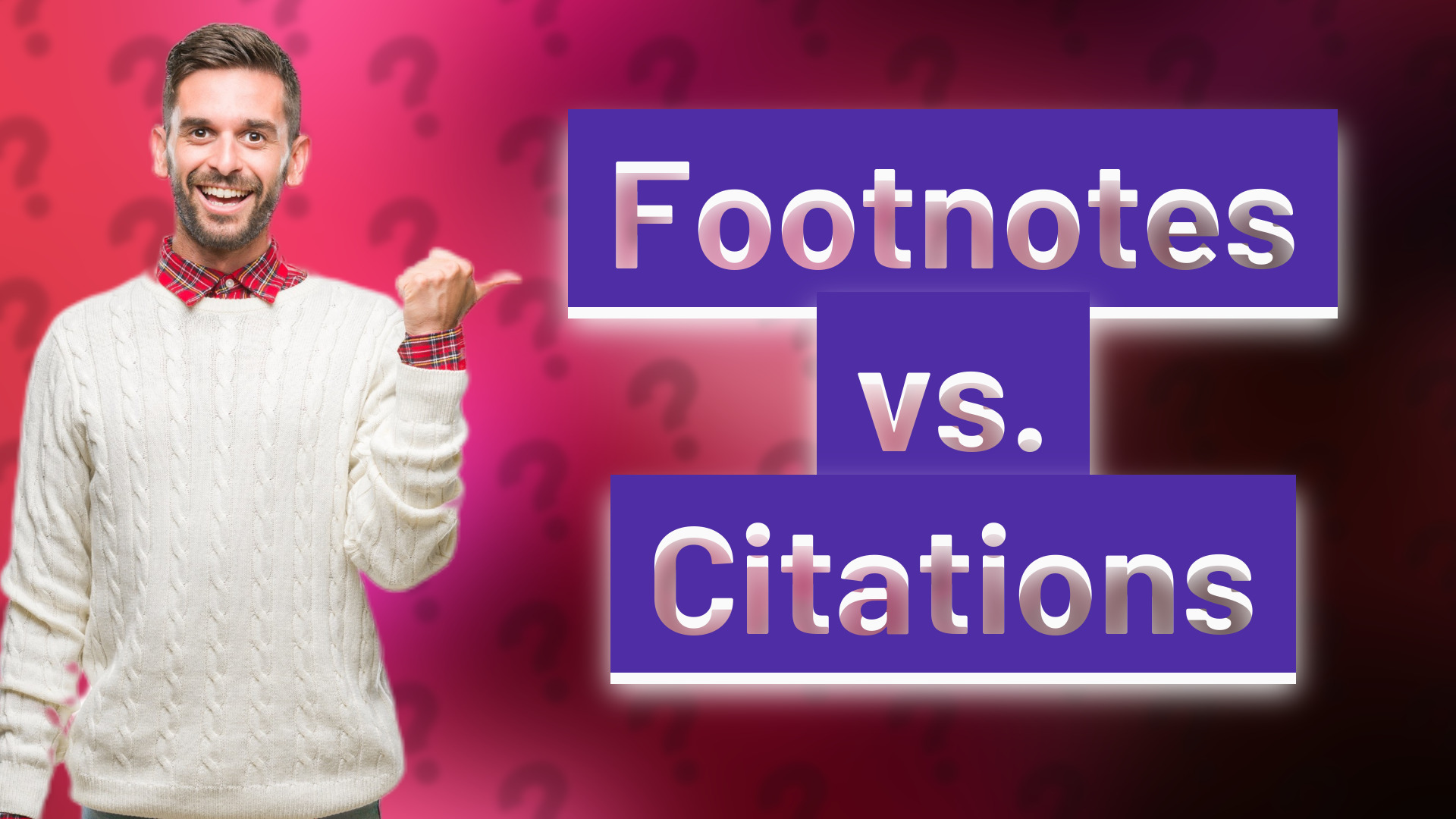 Footnotes vs. Citations