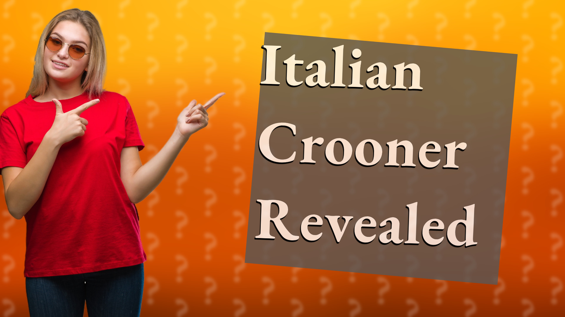 Italian Crooner Revealed