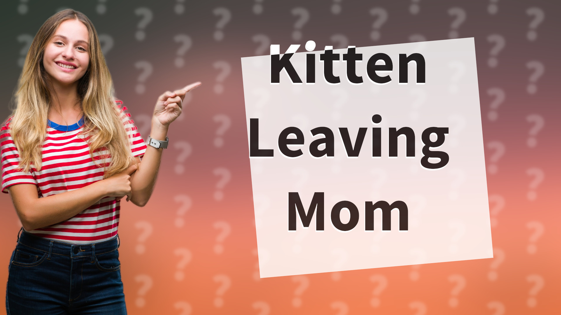 Kitten Leaving Mom