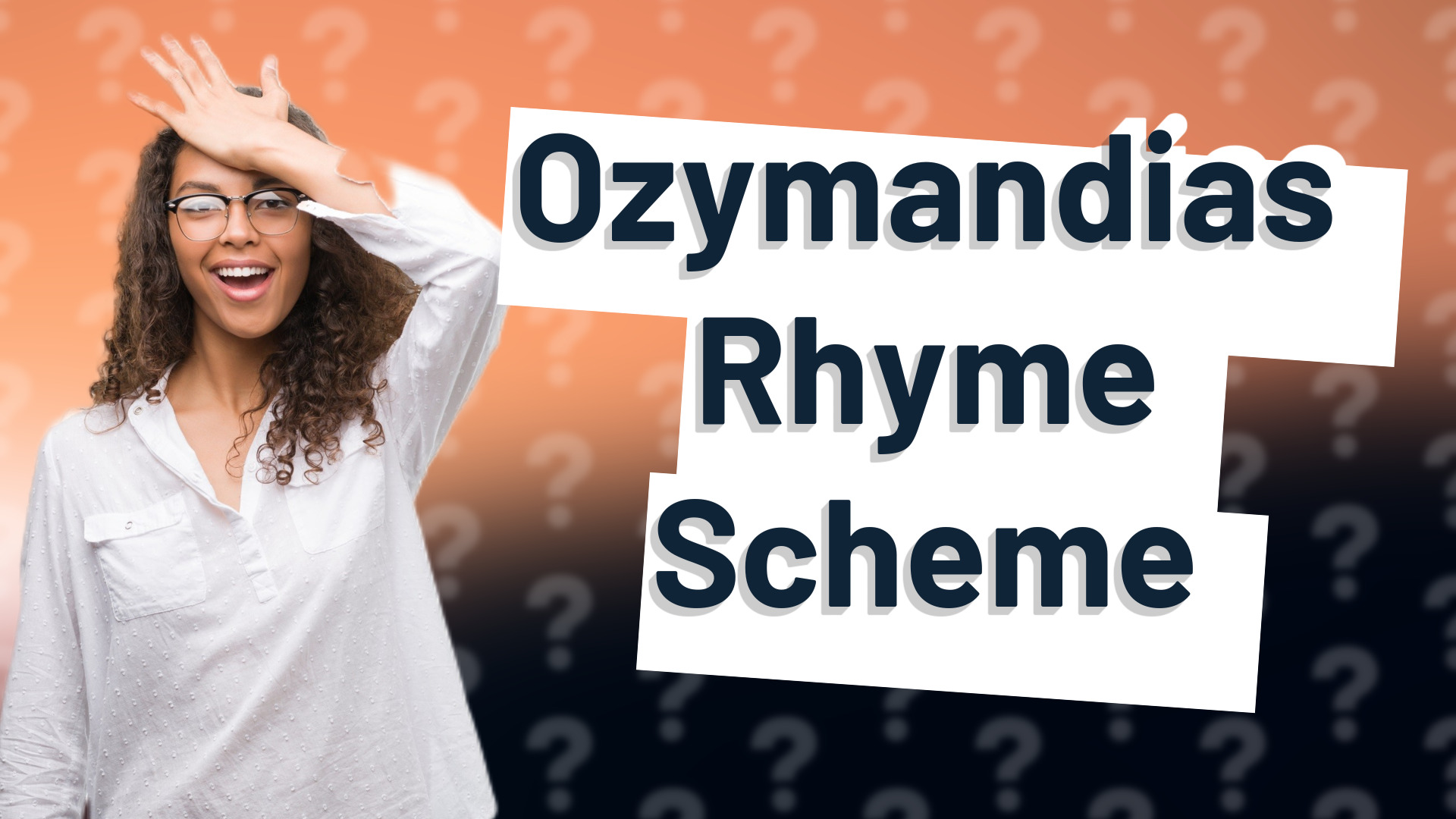 Ozymandias Rhyme Scheme