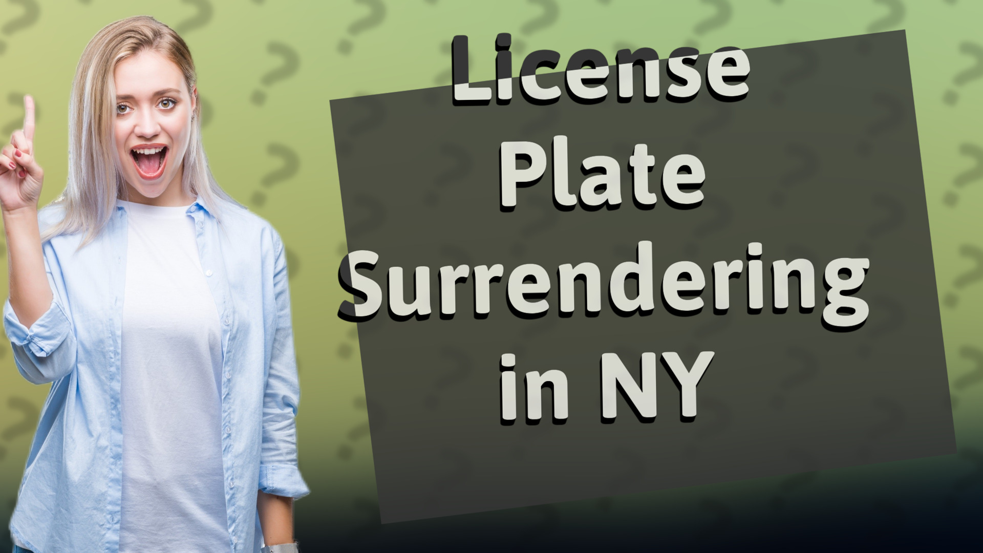License Plate Surrendering in NY