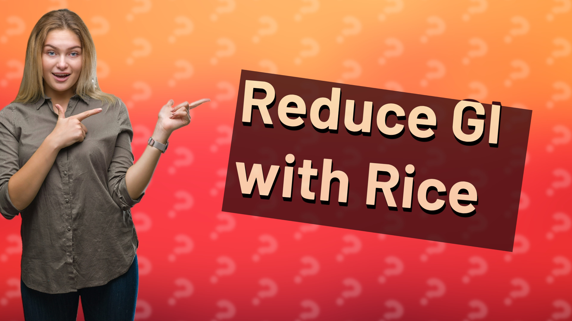 Reduce GI with Rice
