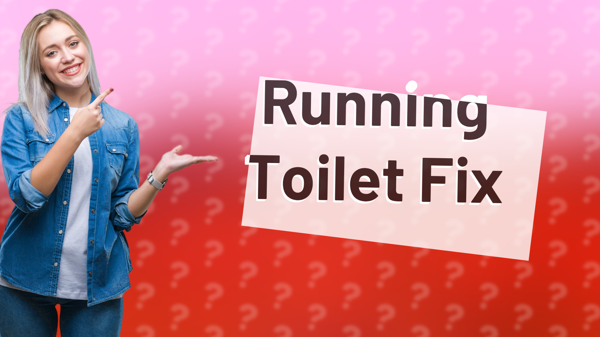 Running Toilet Fix
