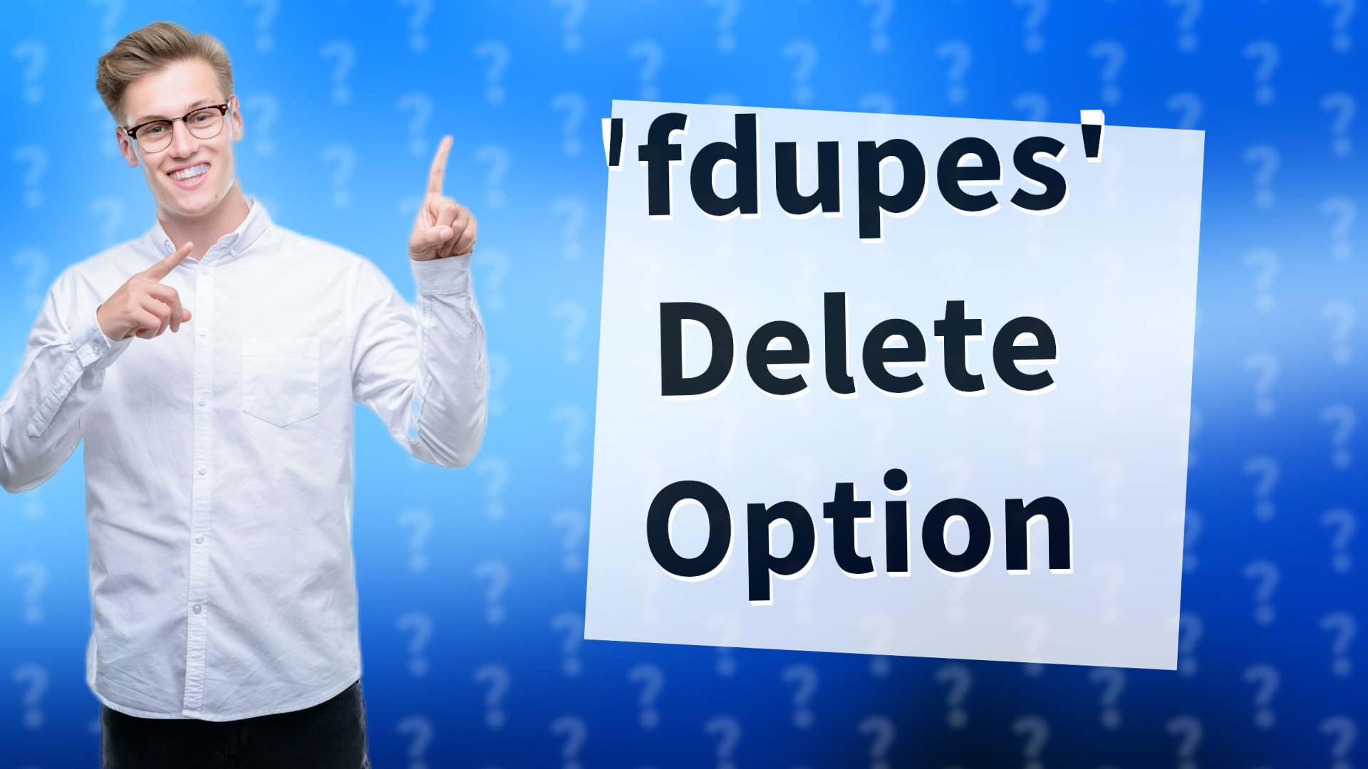 'fdupes' Delete Option