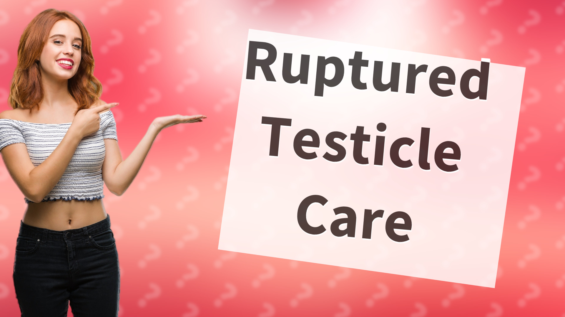 Ruptured Testicle Care