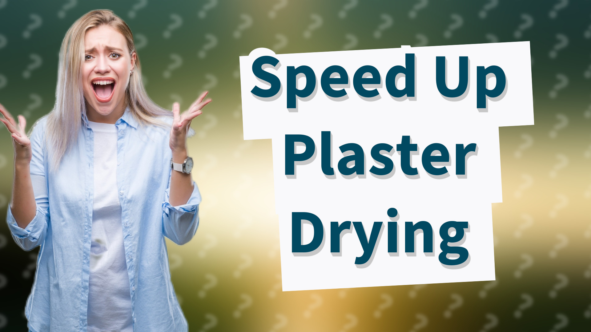 Speed Up Plaster Drying