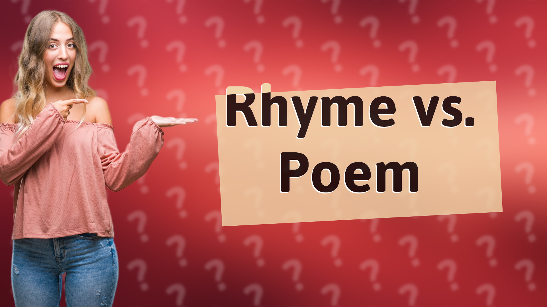 Rhyme vs. Poem