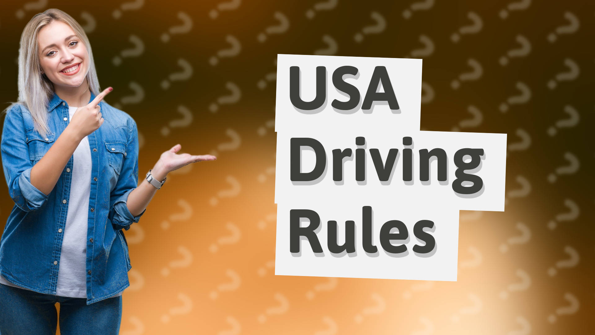 USA Driving Rules