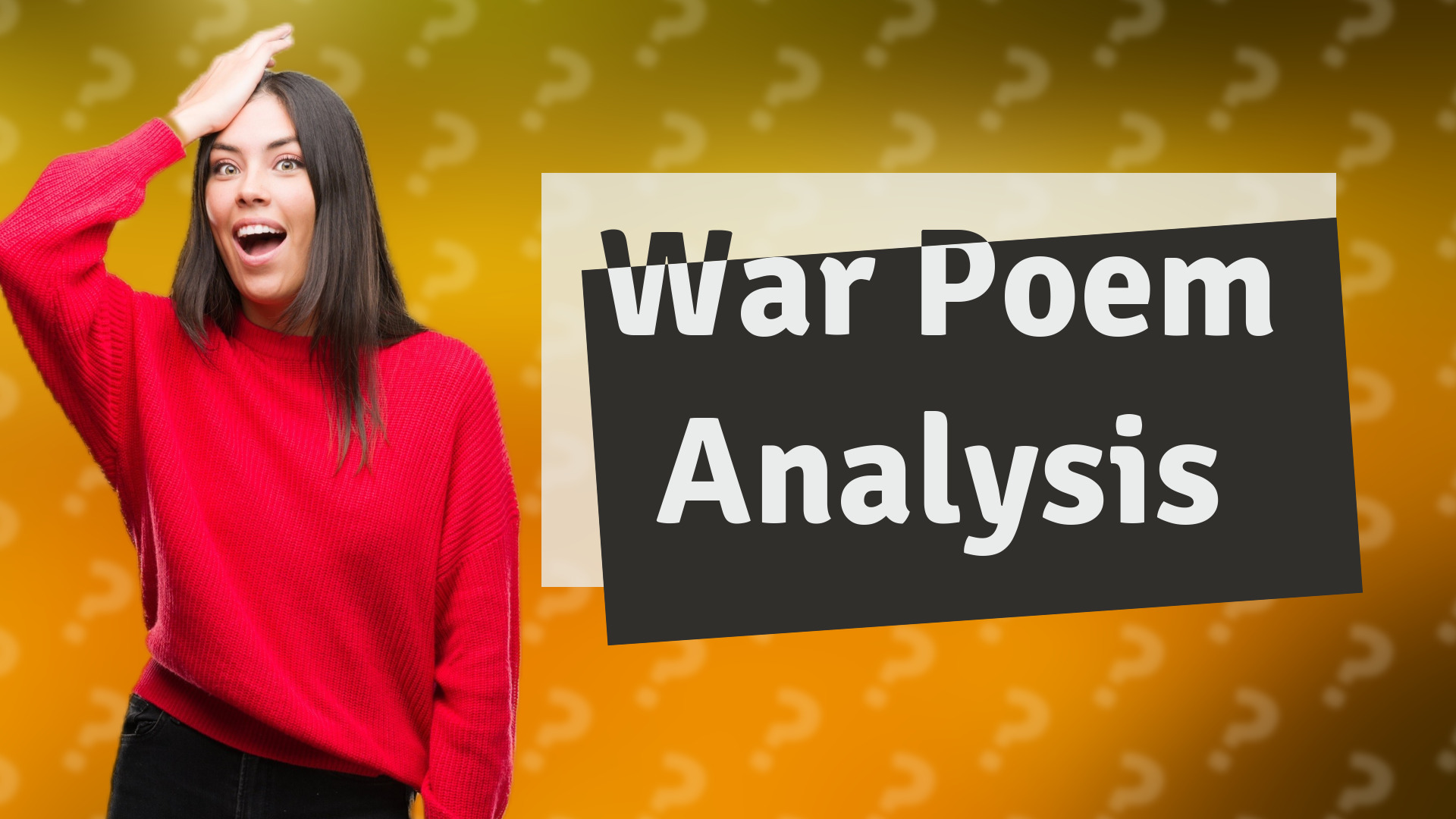 War Poem Analysis