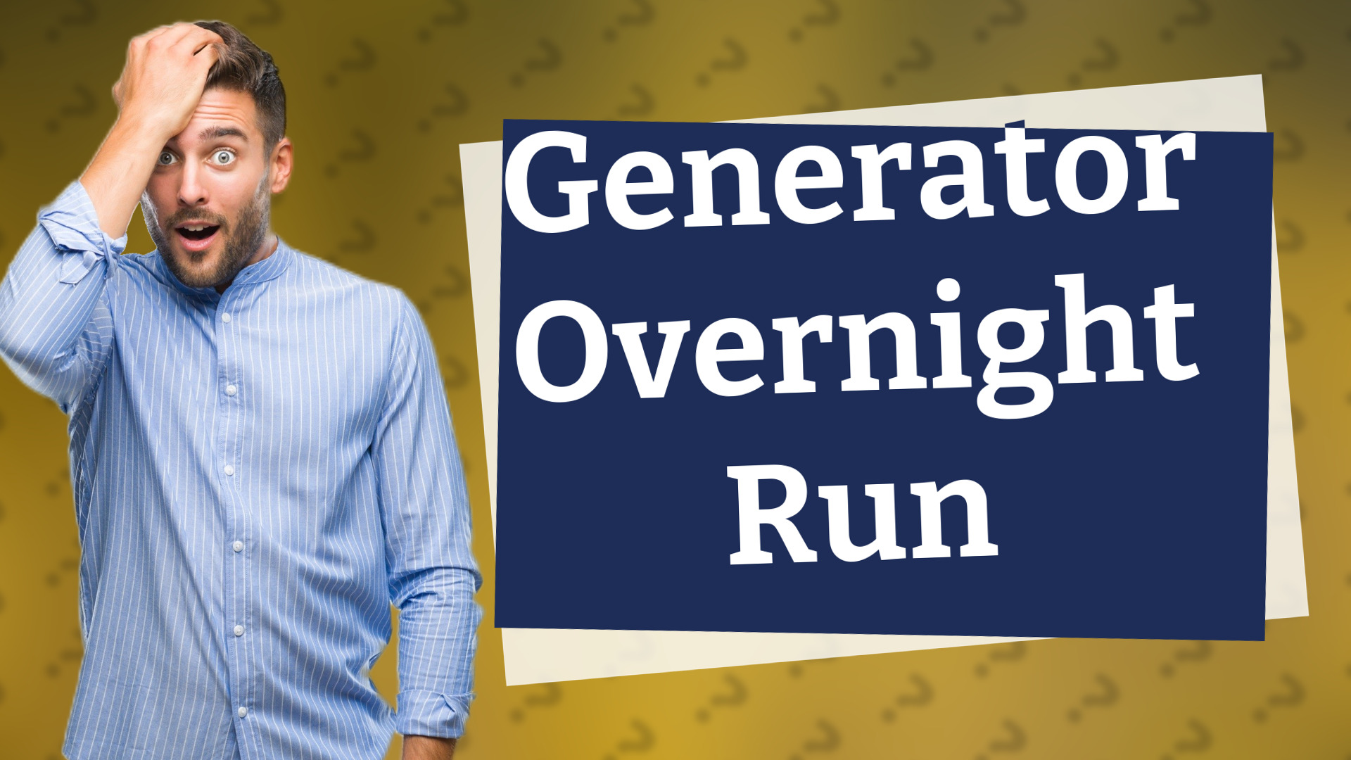 Generator Overnight Run