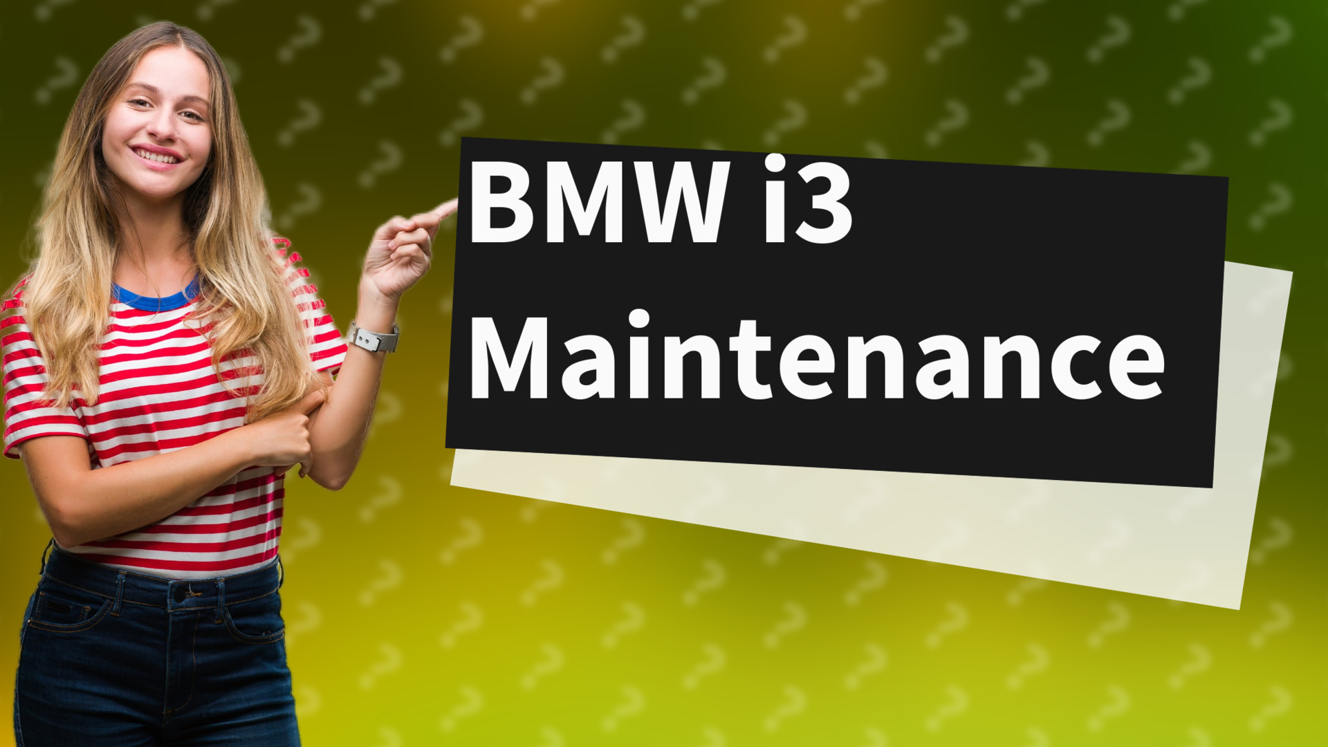 BMW i3 Maintenance