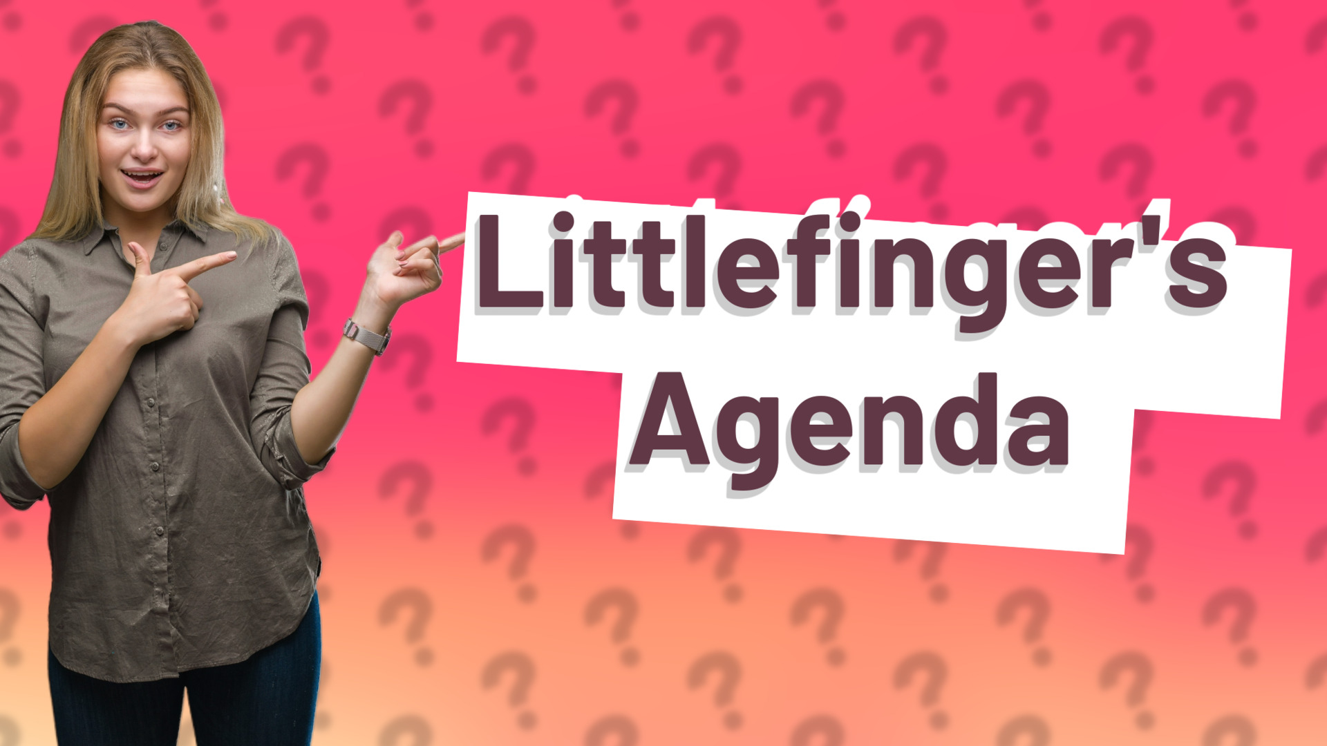 Littlefinger's Agenda
