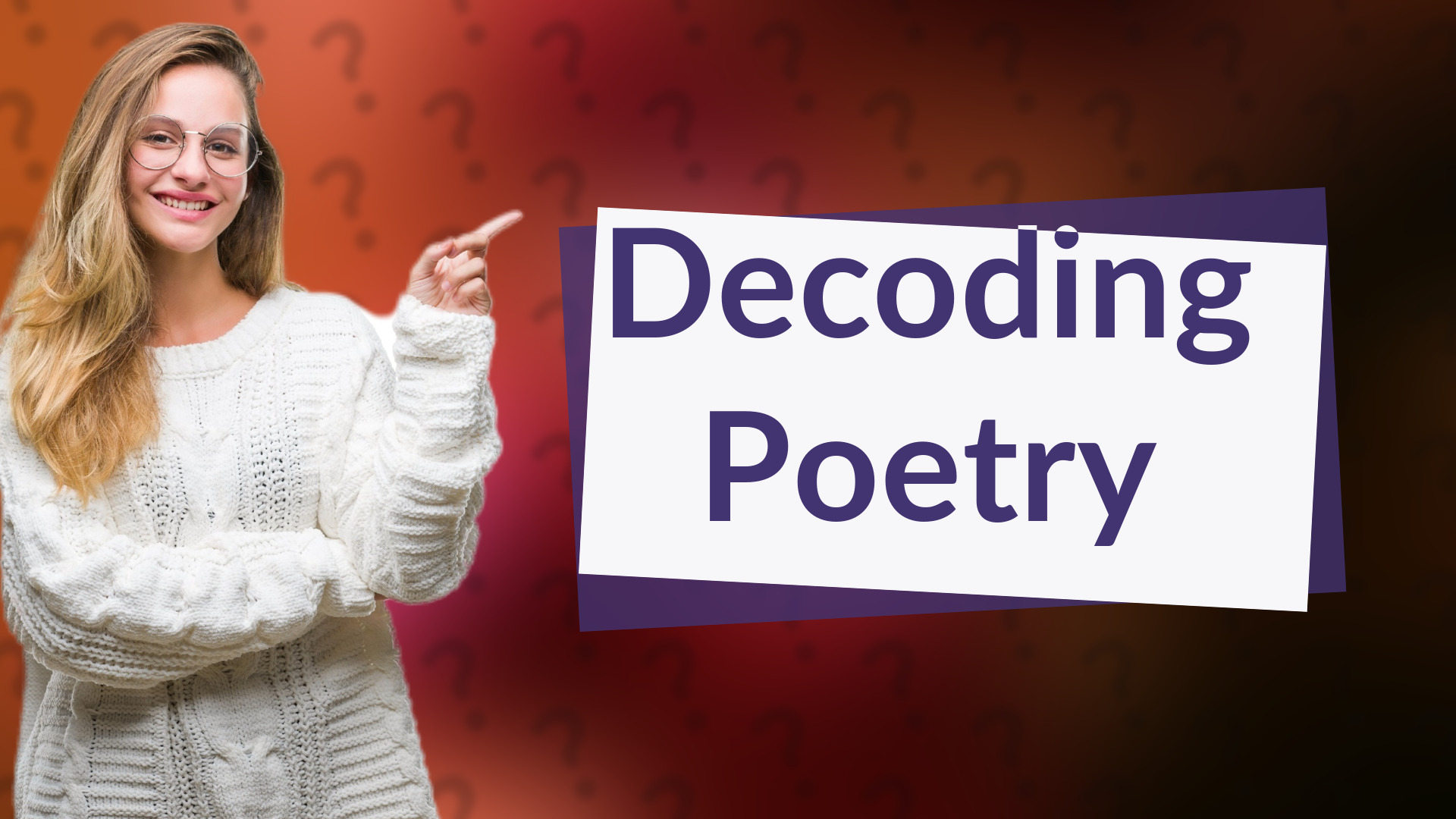 Decoding Poetry