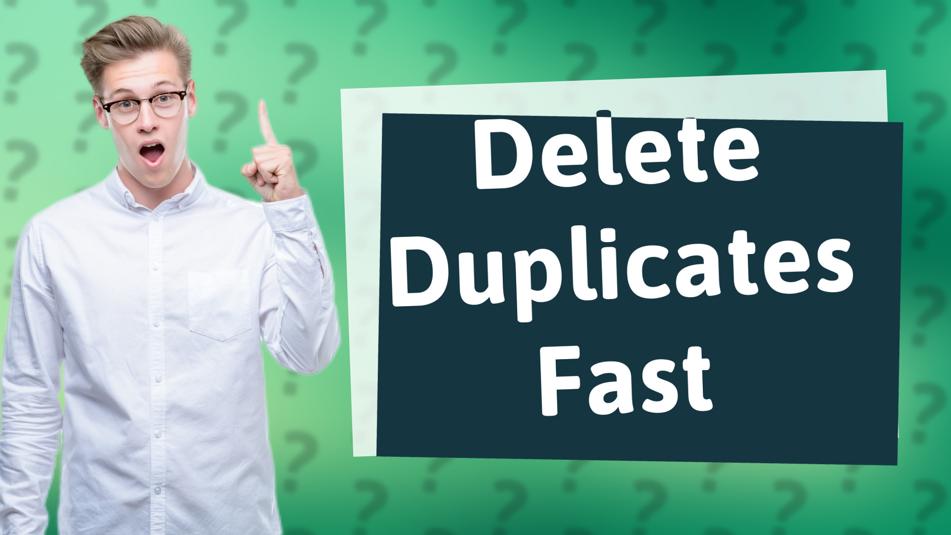 Delete Duplicates Fast