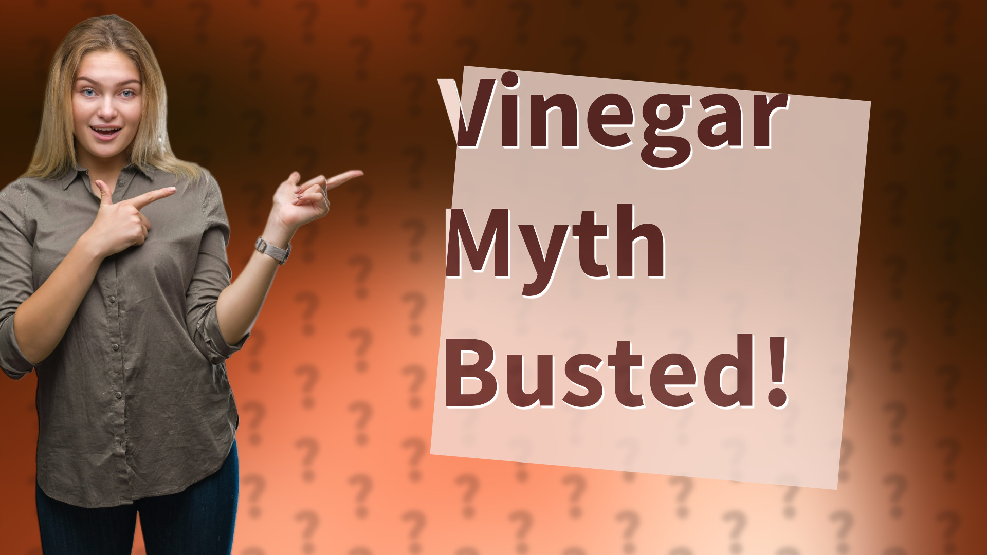 Vinegar Myth Busted!