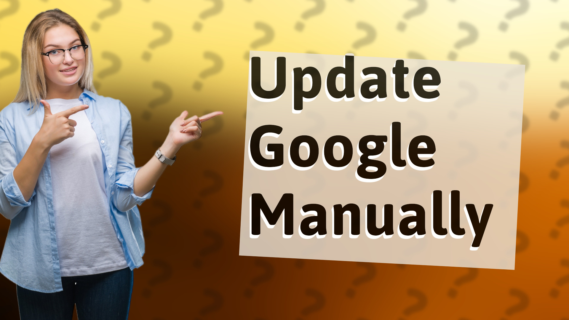 Update Google Manually