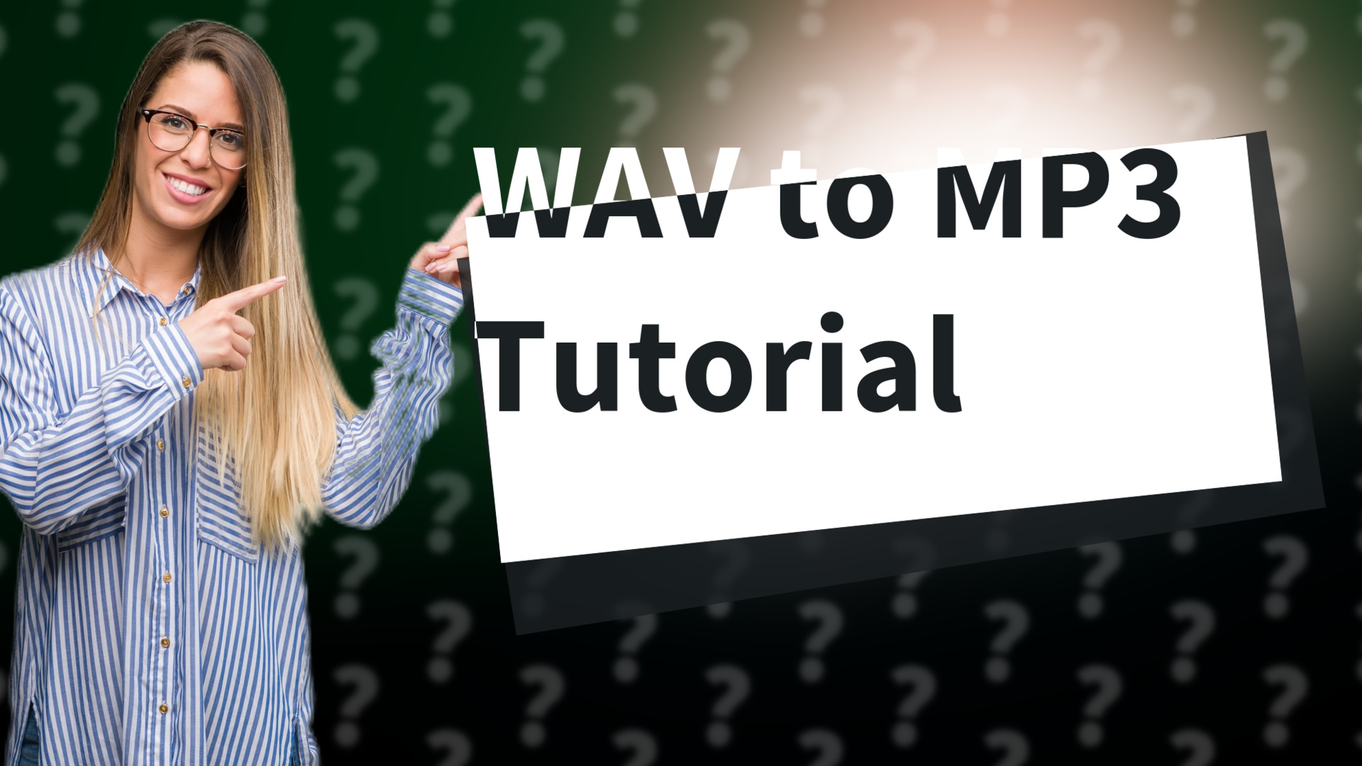 WAV to MP3 Tutorial