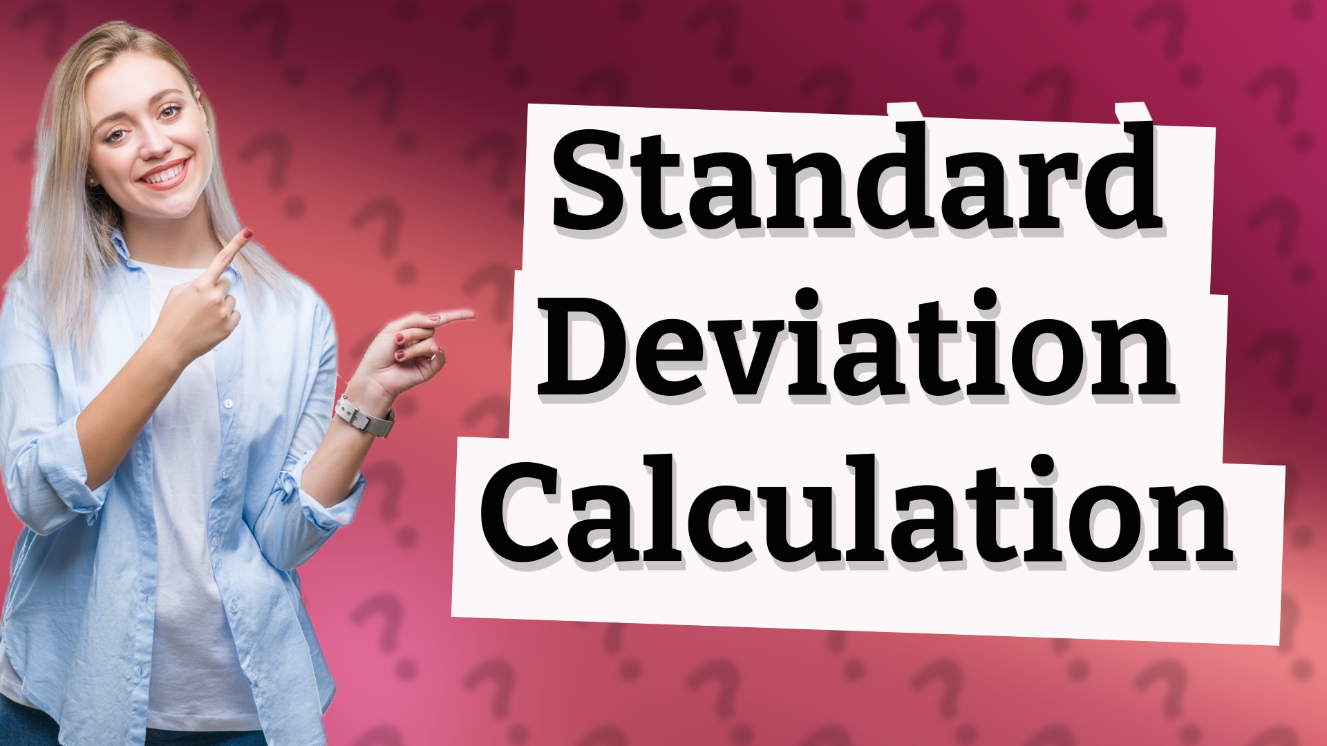 Standard Deviation Calculation