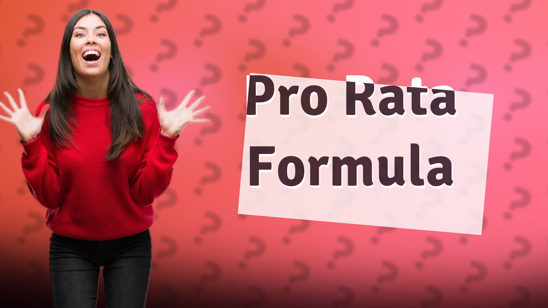 Pro Rata Formula
