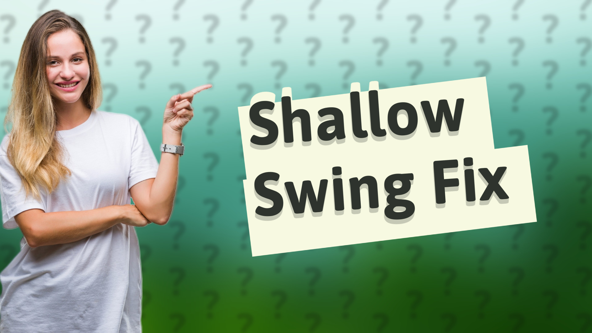 Shallow Swing Fix