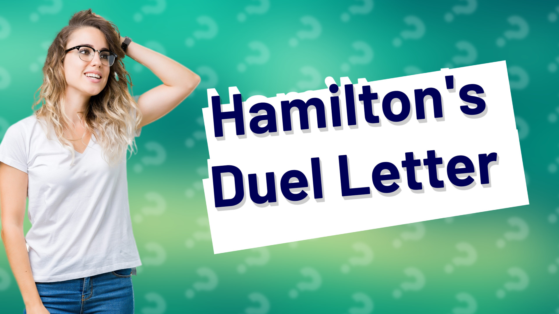 Hamilton's Duel Letter