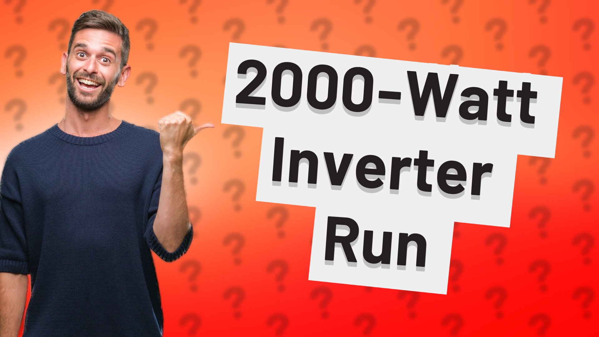 2000-Watt Inverter Run