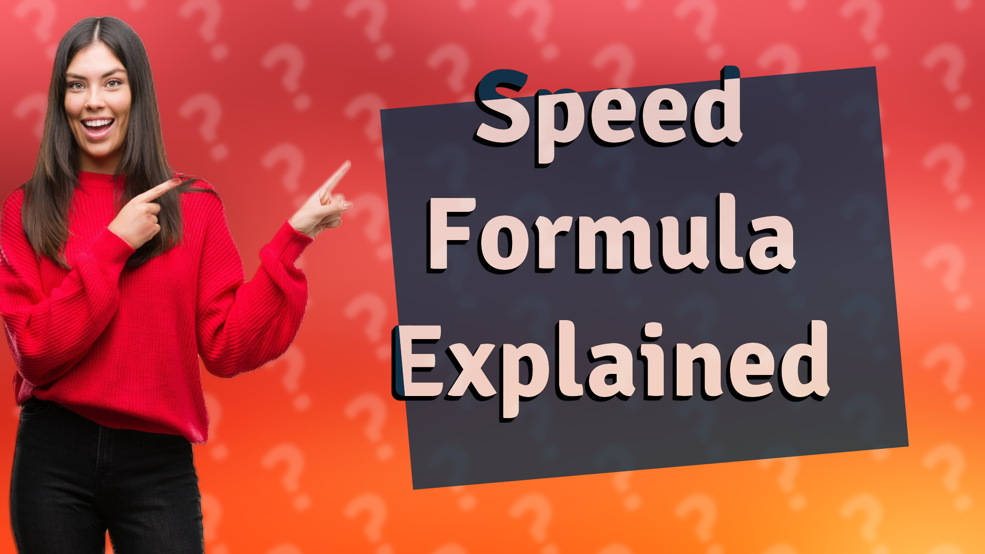 Speed Formula Explained