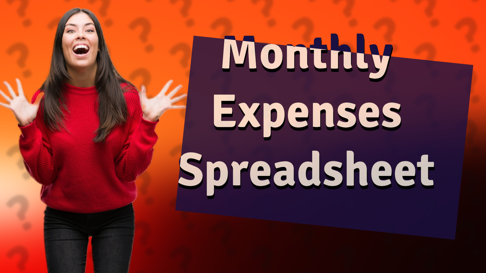 Monthly Expenses Spreadsheet
