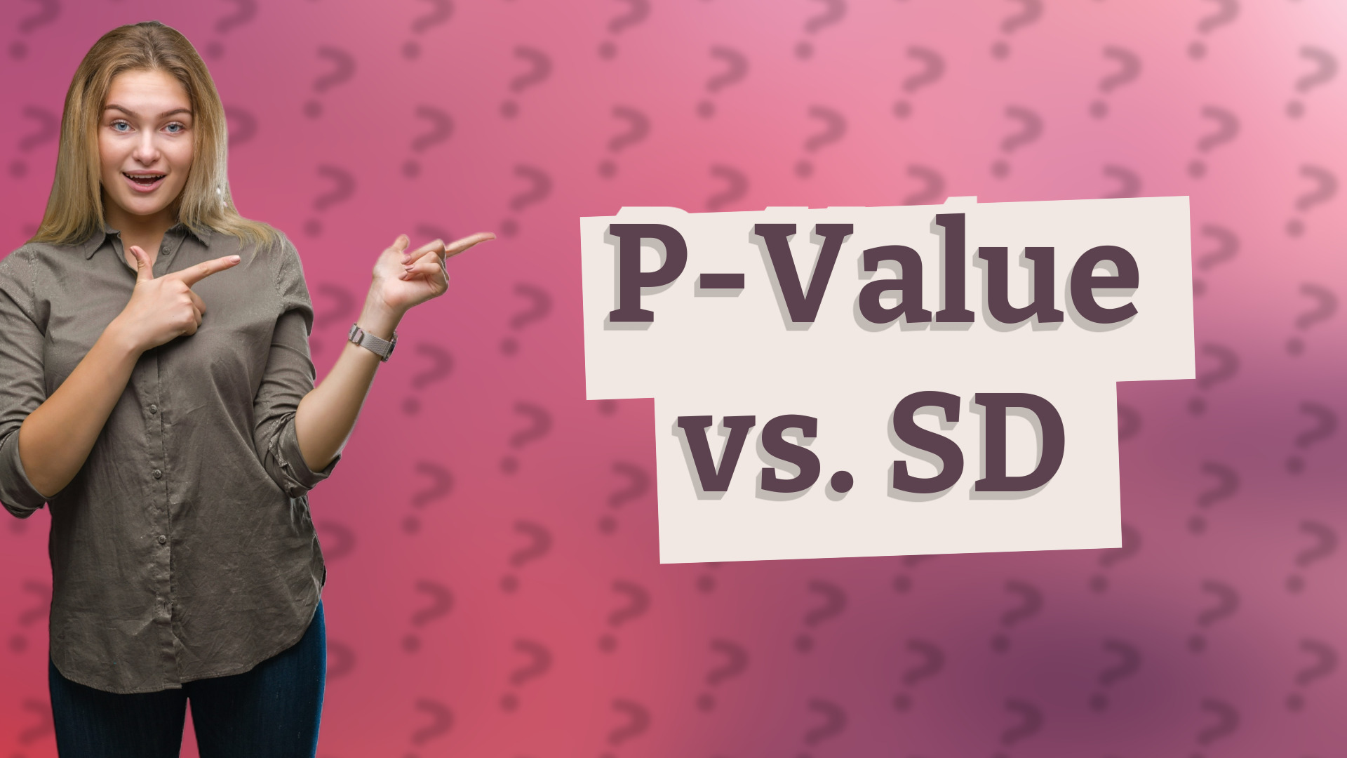 P-Value vs. SD