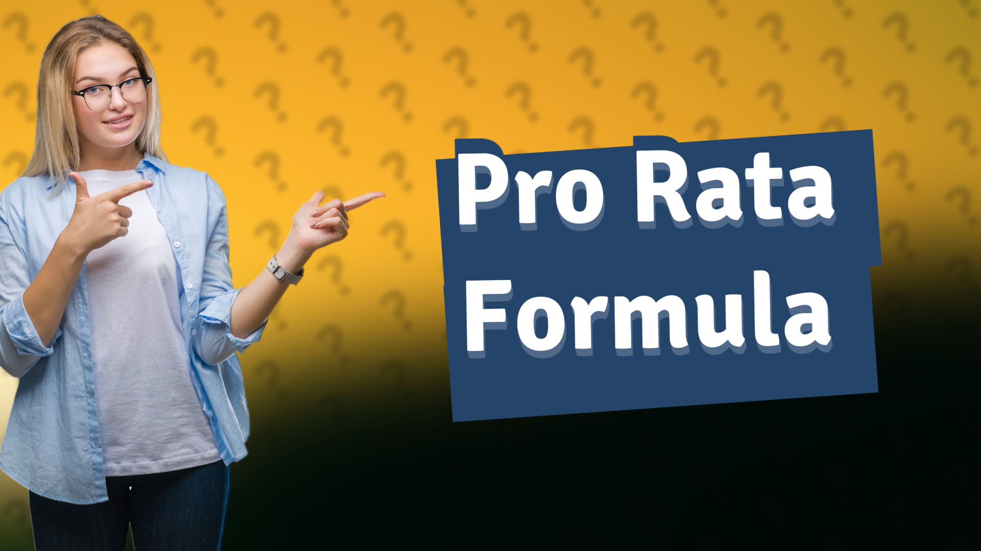 Pro Rata Formula