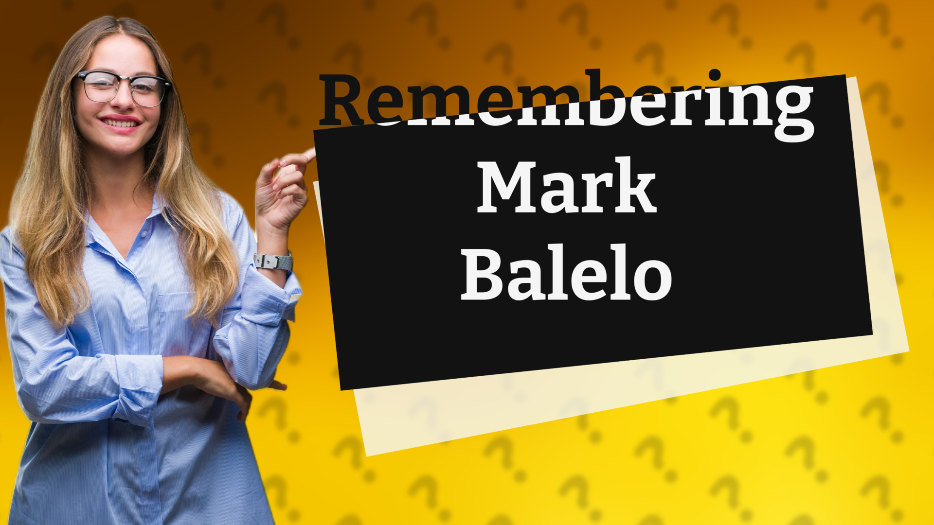 Remembering Mark Balelo
