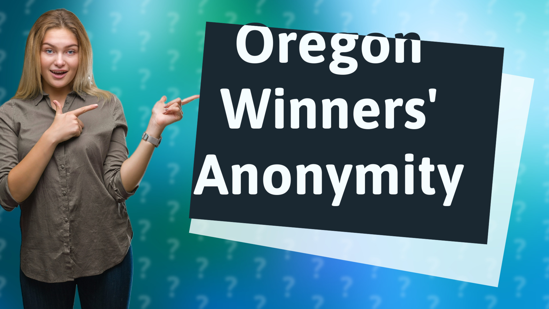 Oregon Winners' Anonymity