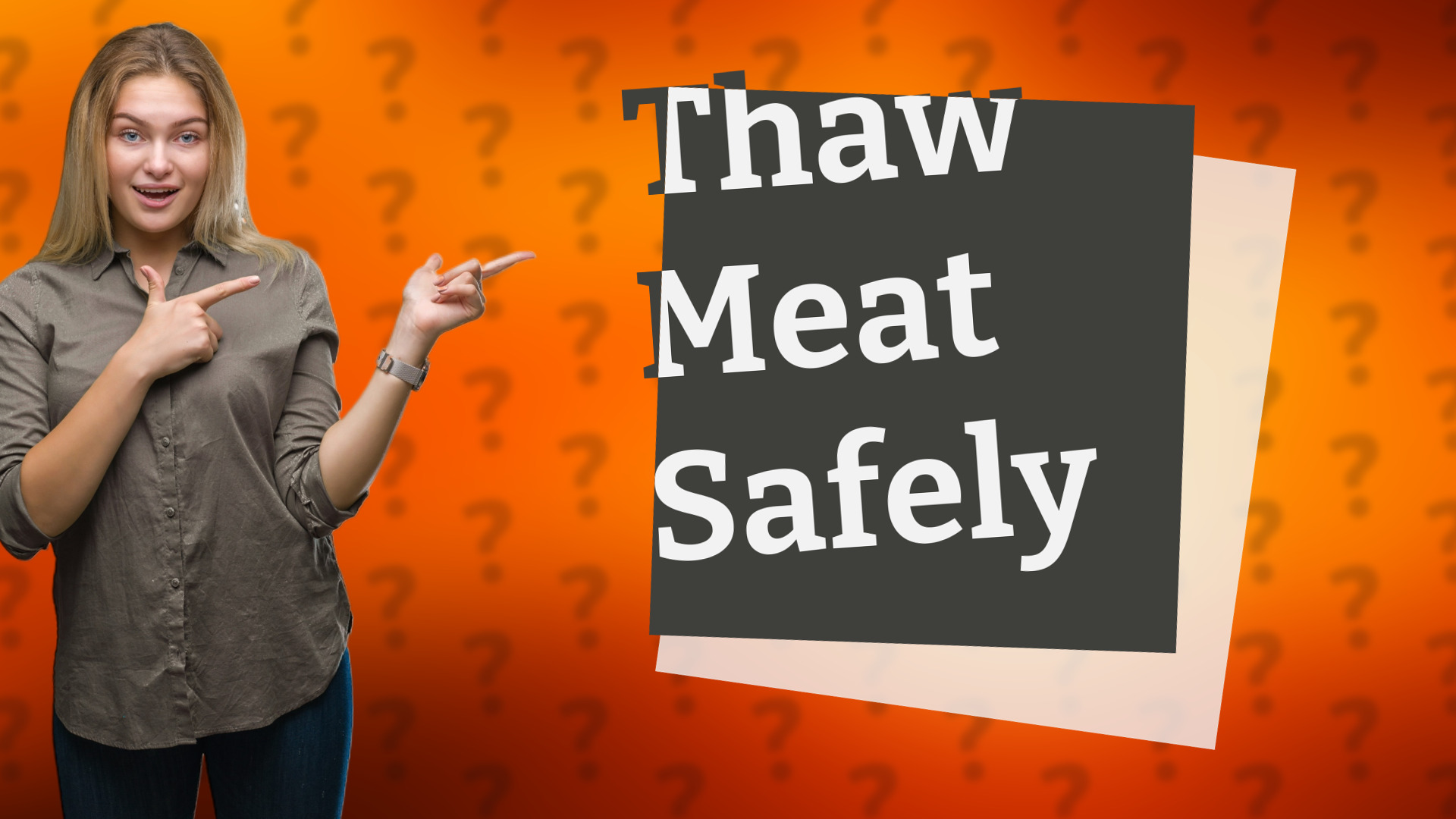 Thaw Meat Safely