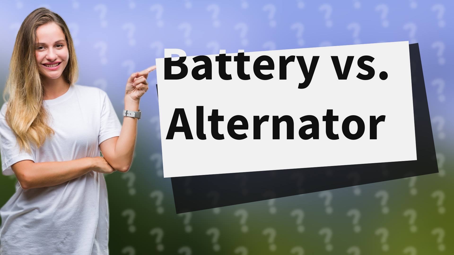Battery vs. Alternator
