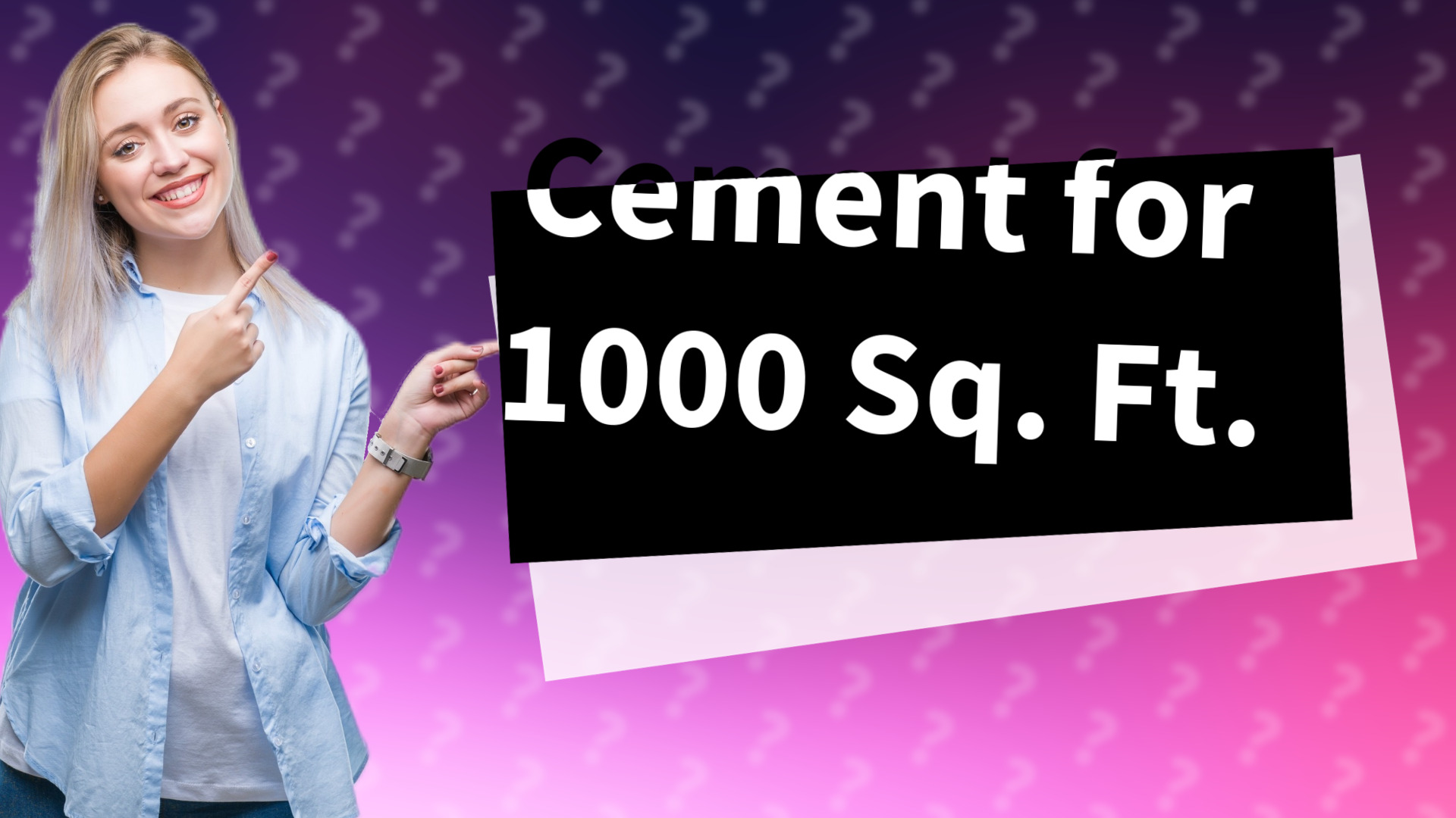 Cement for 1000 Sq. Ft.