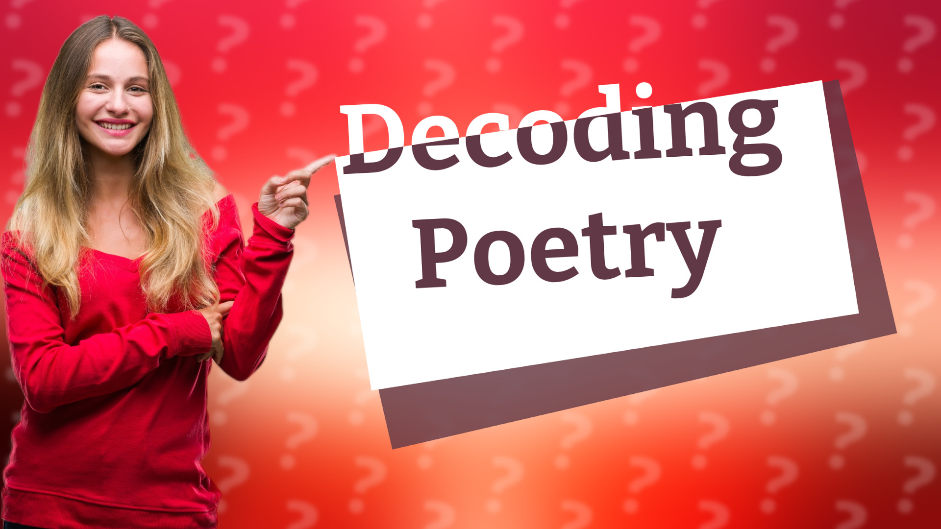 Decoding Poetry