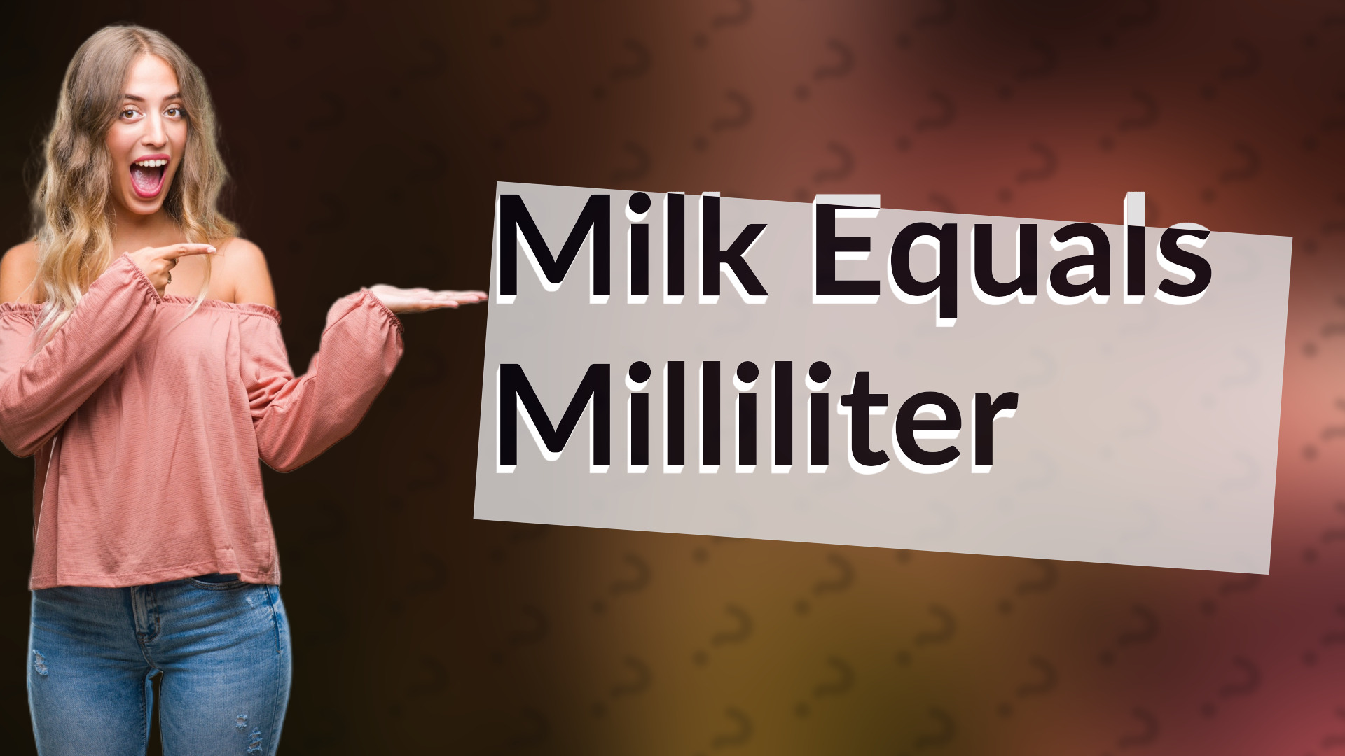 Milk Equals Milliliter