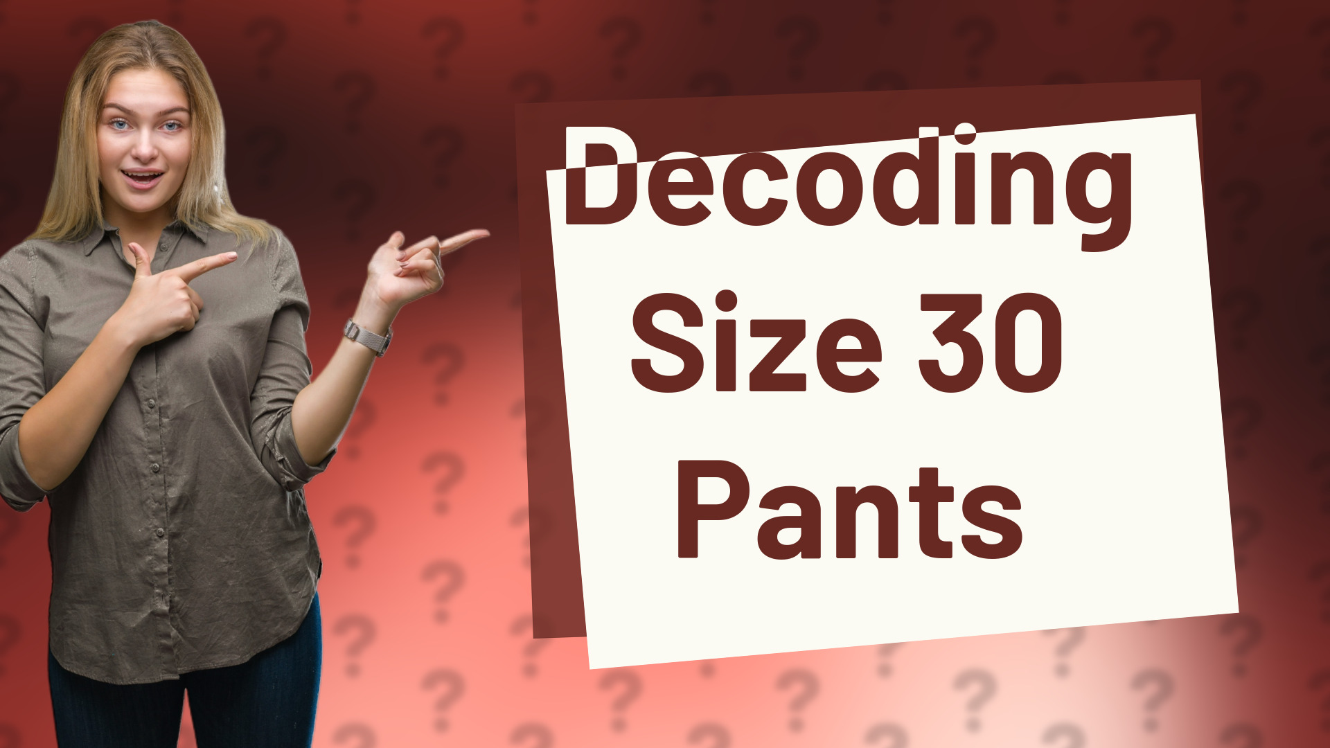 Decoding Size 30 Pants