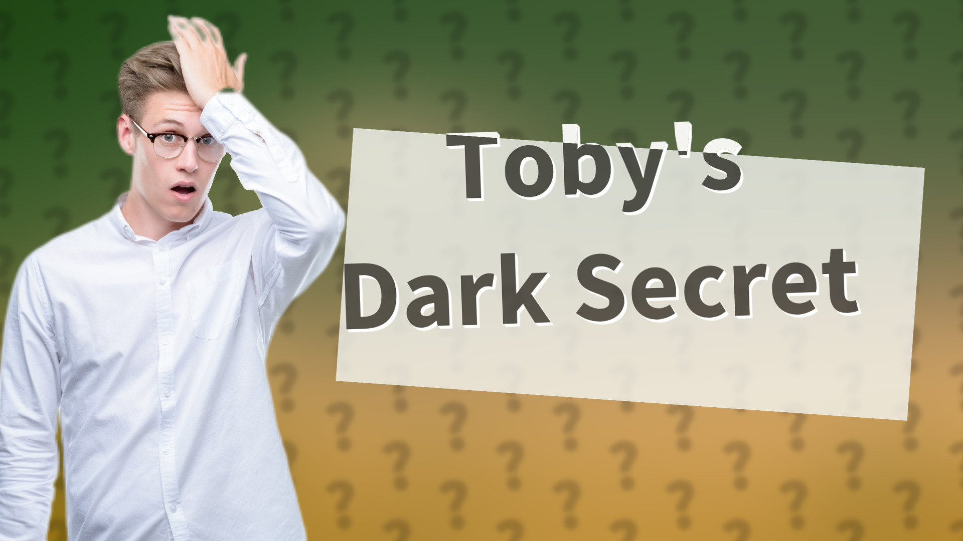 Toby's Dark Secret