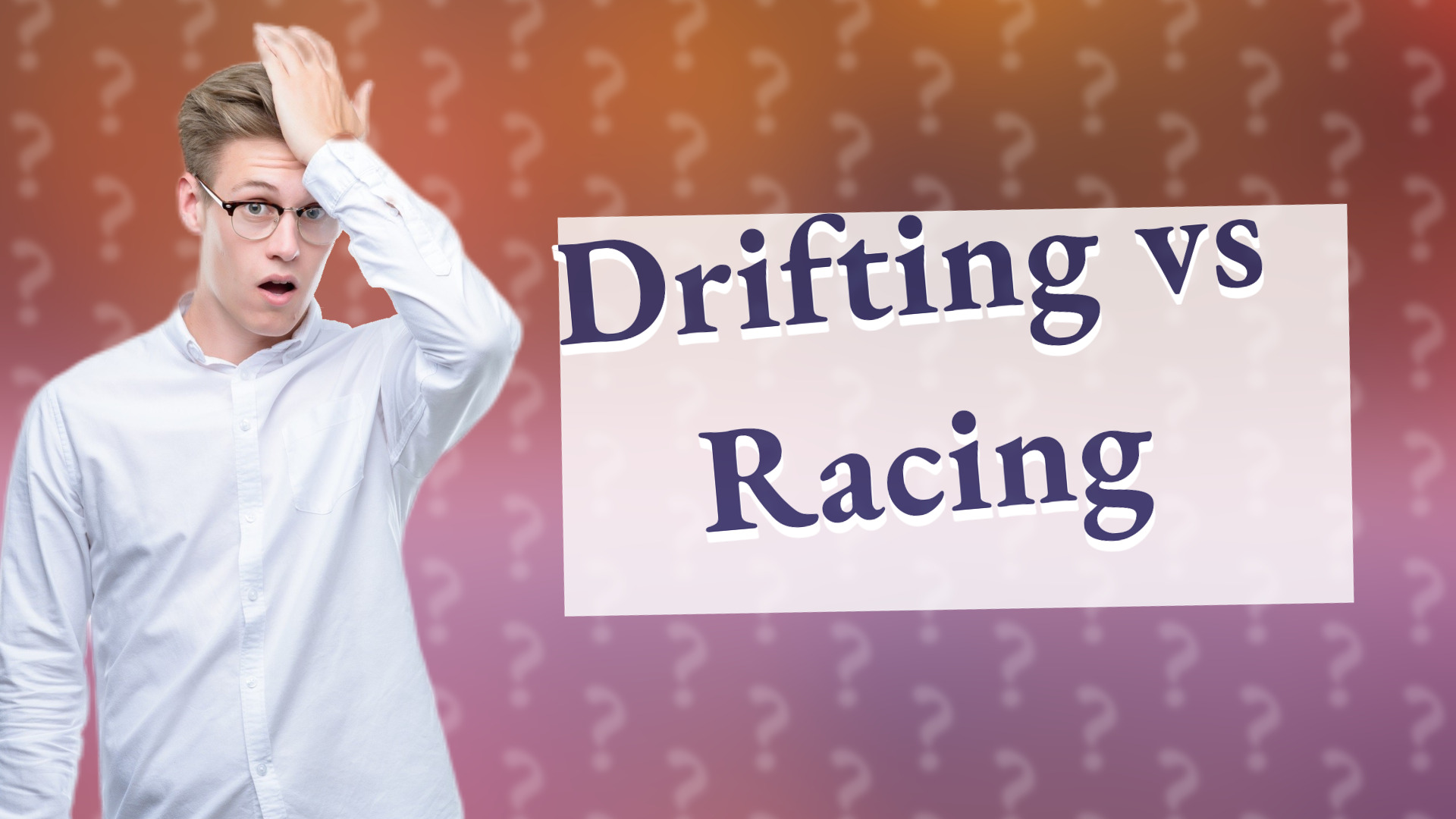 Drifting vs Racing