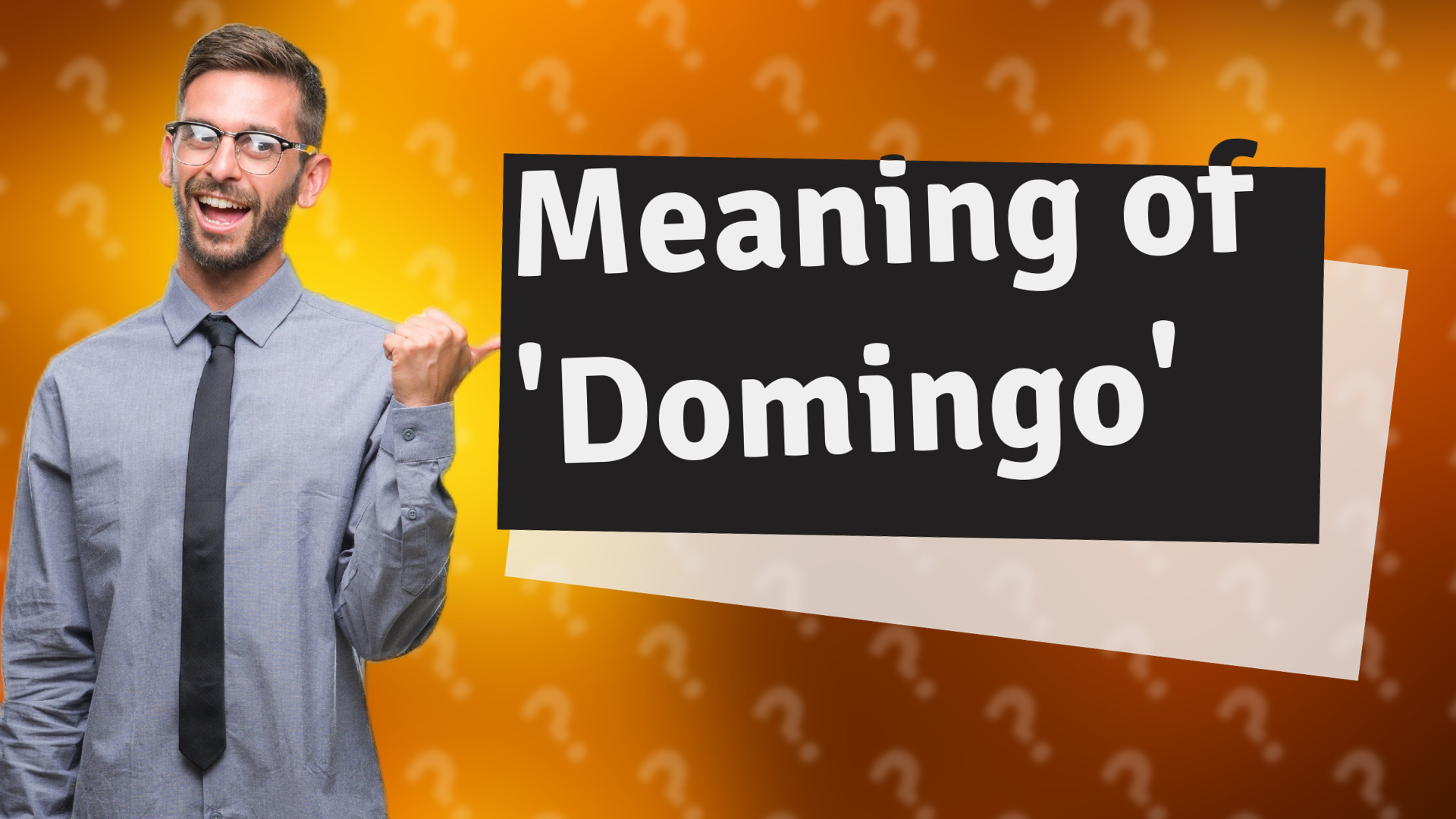 Meaning of 'Domingo'